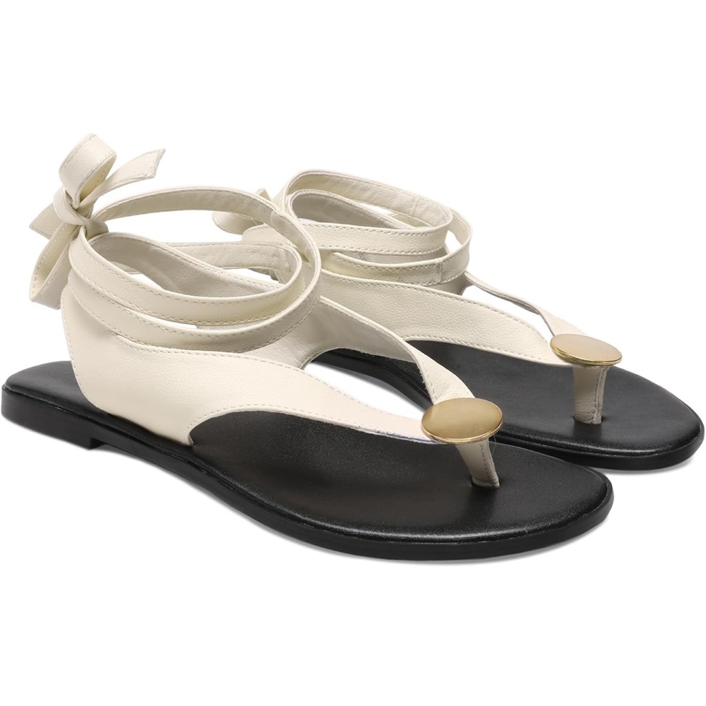 Molozoey Elegant Women's Sandals in Black and Cream